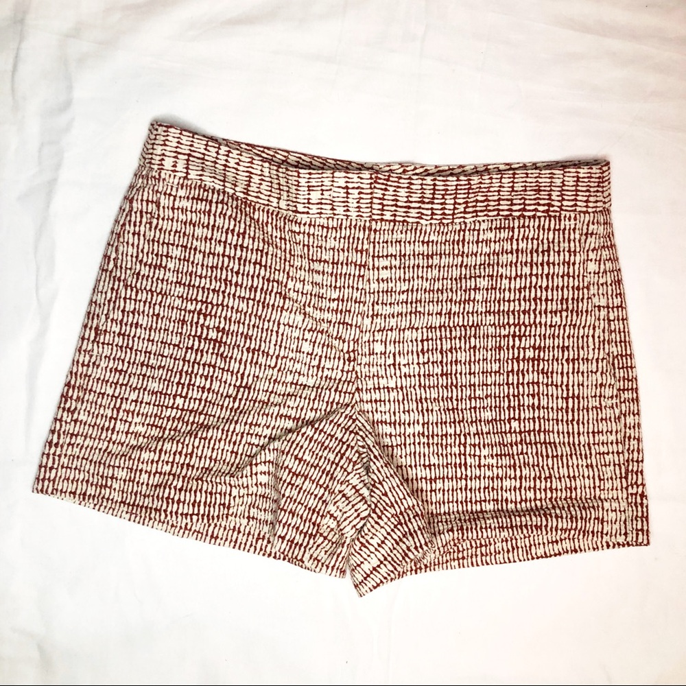 Ann Taylor Trouser Shorts Red & White Size 4
